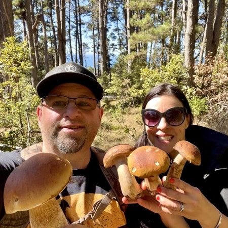 Tony and Hayley Gozzariono mushroom hunting Tony and Hayley Gozzariono mushroom hunting